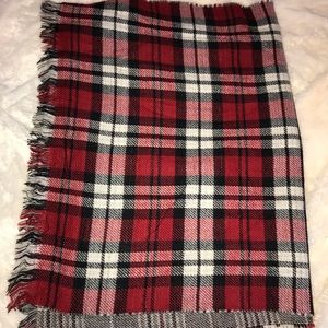 Red/Black Plaid Scarf/Wrap
